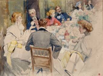 An Elegant Dinner Party (Jean Béraud) - Muzeo.com