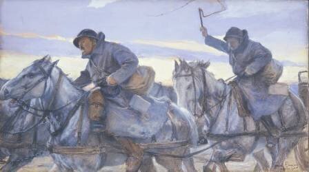 Artillery convoy (François Flameng) - Muzeo.com
