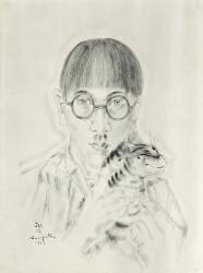 Autoportrait avec chat I, 1931 (Tsuguharu Foujita) - Muzeo.com
