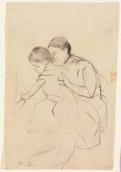 Baby with Left Hand Touching a Tub (Mary Cassatt) - Muzeo.com
