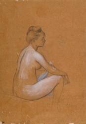Baigneuse assise s'essuyant les bras (Auguste Renoir) - Muzeo.com