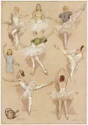 Ballet dancers exercising at the French Academie de Musique et de Danse (anonymous) - Muzeo.com