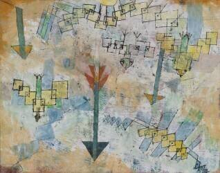 Birds Swooping Down and Arrows (Paul Klee) - Muzeo.com