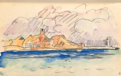 Carnet : Vue de l'île Rousse (Paul Signac) - Muzeo.com
