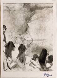 Cinq danseuses, vues de dos, en buste (Edgar Degas) - Muzeo.com