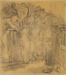Composition sketch for Christ in the Temple (Max Liebermann) - Muzeo.com