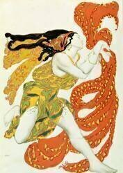 Costume design for a bacchante in 'Narcisse' by Tcherepnin (Léon Bakst) - Muzeo.com