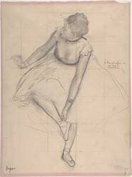 Dancer Adjusting Her Slipper (Edgar Degas) - Muzeo.com