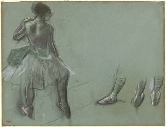Dancer Seen from Behind and Three Studies of Feet (Edgar Degas) - Muzeo.com