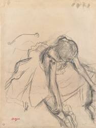Danseuse assise, essayant ses pointes (Edgar Degas) - Muzeo.com