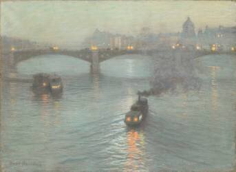 Evening on the Seine (Lovell Birge Harrison) - Muzeo.com