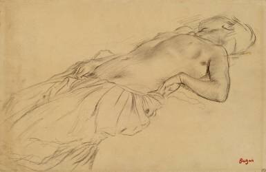 Femme nue, étendue sur le dos (Edgar Degas) - Muzeo.com