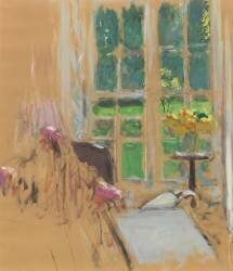 Fenêtre aux bouquets jaunis (Edouard Vuillard) - Muzeo.com