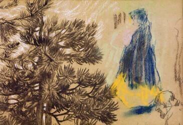 Feuille étude conifère (Pierre Bonnard) - Muzeo.com