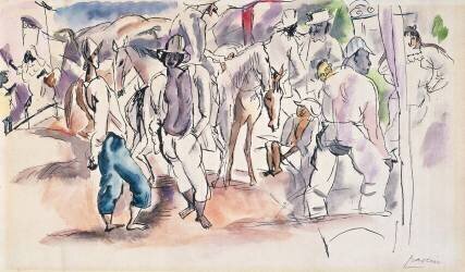 Figures and Horses (Jules Pascin) - Muzeo.com