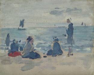 Figures sur une plage (Eugène Boudin) - Muzeo.com