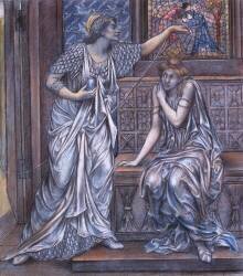 Finished study for Queen Eleanor and Fair Rosamund (Evelyn de Morgan) - Muzeo.com