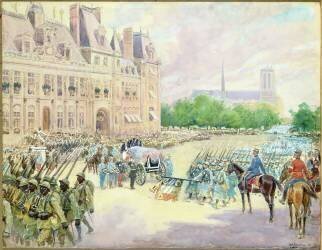 Funeral of General Joseph Gallieni (Alphonse Lalauze) - Muzeo.com