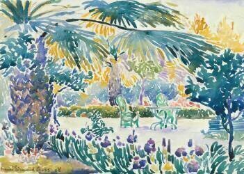 Garden of the Painter at Saint Clair (Henri-Edmond Cross) - Muzeo.com