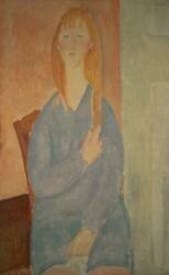 Girl in a Blue Dress (Amedeo Modigliani) - Muzeo.com