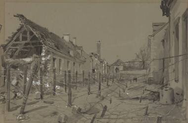 Grande rue de Berry-au-Bac march 1915 (François Flameng) - Muzeo.com