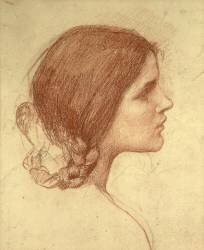 Head of a Girl (John William Waterhouse) - Muzeo.com