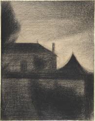 House at Dusk (Georges Seurat) - Muzeo.com