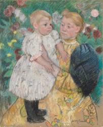 In the Garden (Mary Cassatt) - Muzeo.com