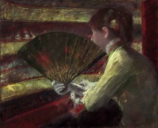 In the lodge (Mary Cassatt) - Muzeo.com