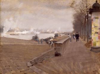 La Seine à Paris (Giuseppe de Nittis) - Muzeo.com