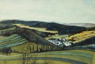 Landscape, View of Vressets/Sermois (Léon Spilliaert) - Muzeo.com