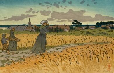 Le Bourg de Perros-Guirec (Henri Rivière) - Muzeo.com