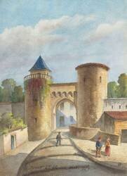 Le Dorat (Haute-Vienne) : porte de la ville (Juste Lisch) - Muzeo.com