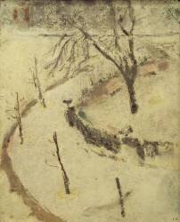 L’hiver sur le square Berlioz (Edouard Vuillard) - Muzeo.com