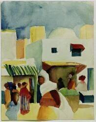 Marché à Tunis I (August Macke) - Muzeo.com