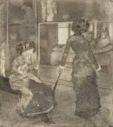Mary Cassatt au Louvre, Musée des Antiques (Edgar Degas) - Muzeo.com