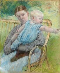 Mathilde holding a Baby (Mary Cassatt) - Muzeo.com