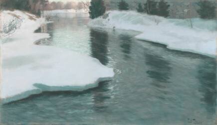 Melting Snow (Frits Thaulow) - Muzeo.com