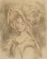 Mme Dieterle in a Hat (Auguste Renoir) - Muzeo.com