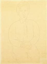 Portrait of Soutine Sitting (Amedeo Modigliani) - Muzeo.com