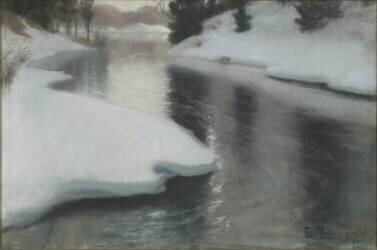 Spring Thaw (Frits Thaulow) - Muzeo.com