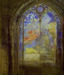 Stained Glass, The Mysterious Garden (Odilon Redon) - Muzeo.com