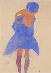 Standing Girl, Back View (Egon Schiele) - Muzeo.com