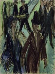 Street scene (Ernst Ludwig Kirchner) - Muzeo.com