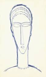 Study for a Head for a Sculpture (Amedeo Modigliani) - Muzeo.com