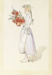 Study for Ute blaser sommarvind (Carl Larsson) - Muzeo.com