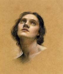 Study of a head (Evelyn de Morgan) - Muzeo.com
