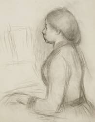 Study of a Young Girl at the Piano (Auguste Renoir) - Muzeo.com