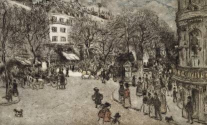 The Boulevard des Italiens in Paris (Jean-François Raffaelli) - Muzeo.com