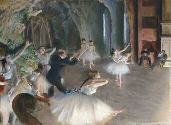 The Rehearsal Onstage (Edgar Degas) - Muzeo.com